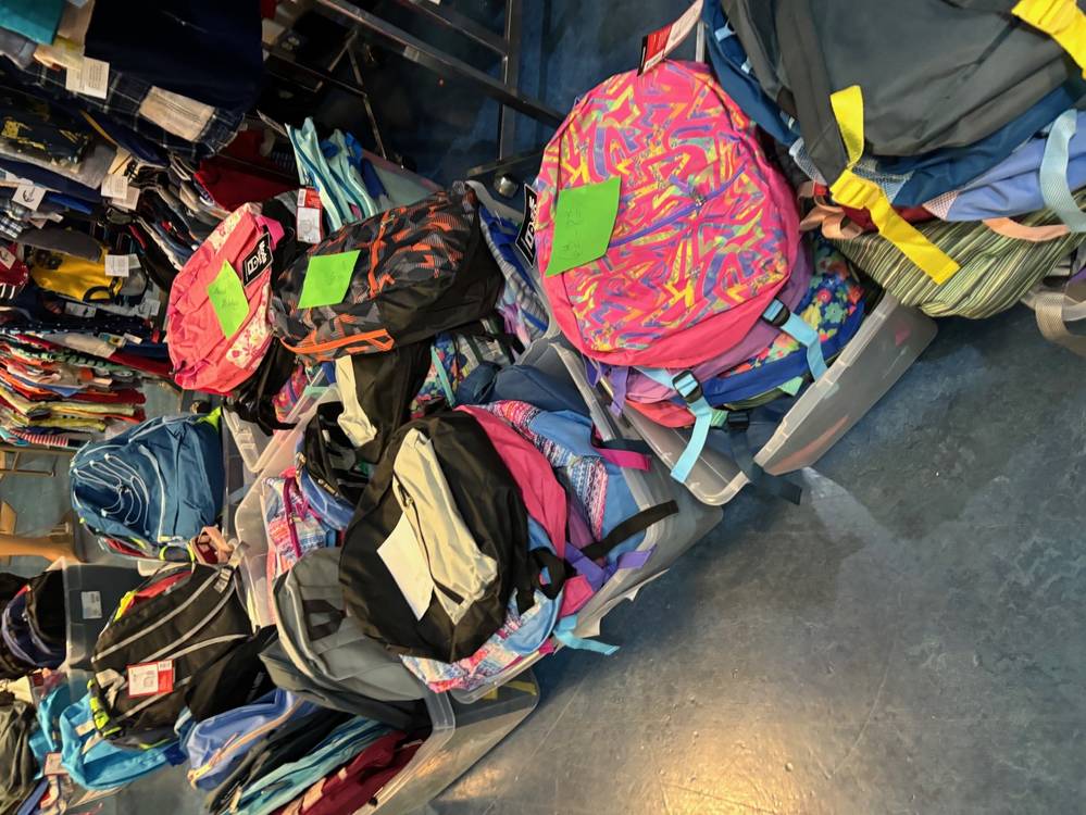 Backpacks Sorted for Distribution