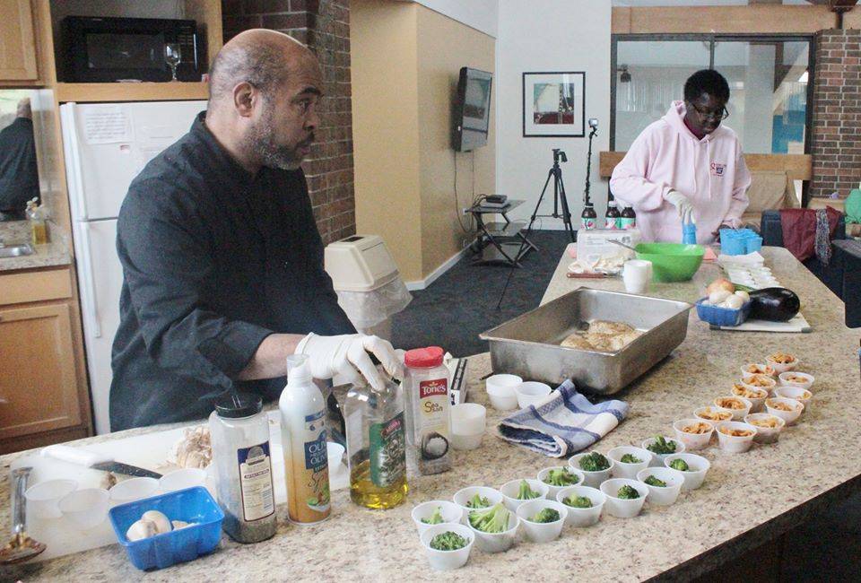 Chef Preparing a Healthy Cooking Demo