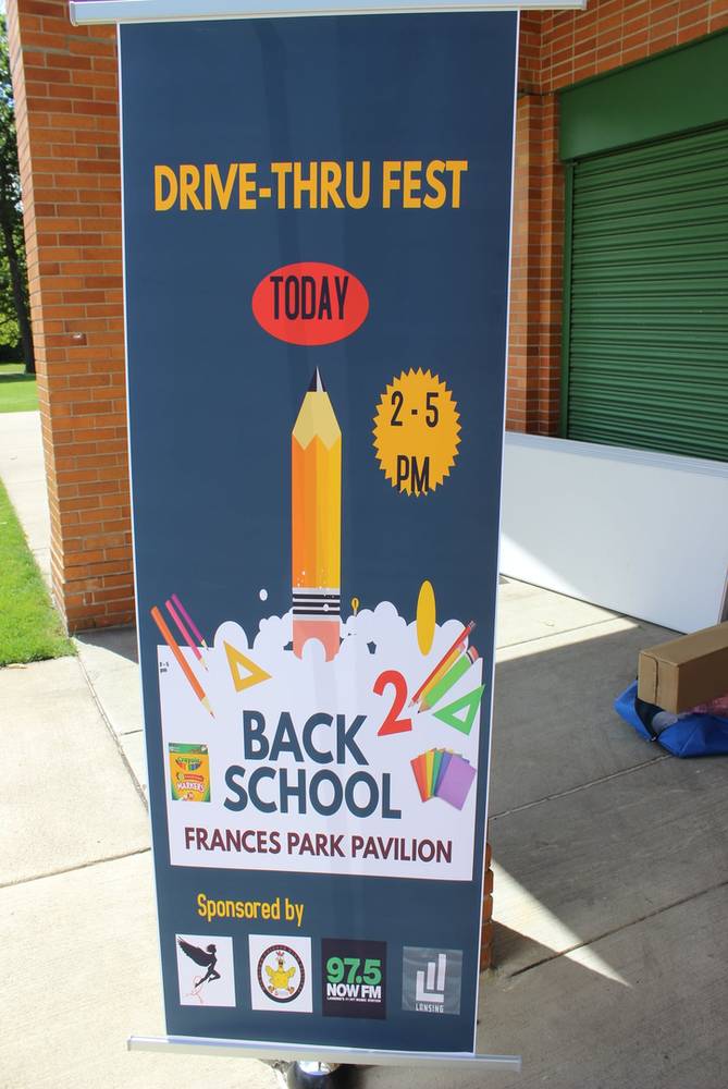 Back 2 School Drive-Thru Fest Sign