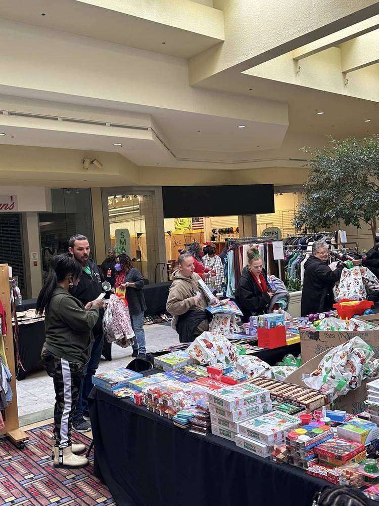 Volunteers Sorting Gifts