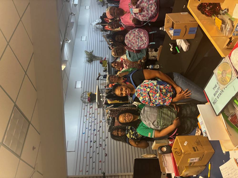 Volunteers with Backpacks for Families